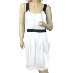 Very J Women's Size Large White & Black Midi Length Dress
